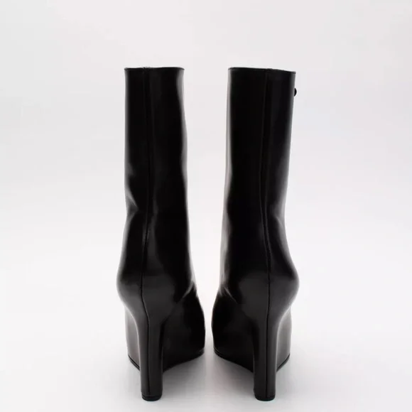 GIVENCHY Leather Wedge Heel Ankle Boots - Picture 4 of 7